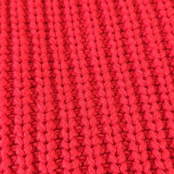 Express Women's Sweater Size Medium Vibrant Pink Long Sleeves Tight Knit Fall - Picture 11 of 13